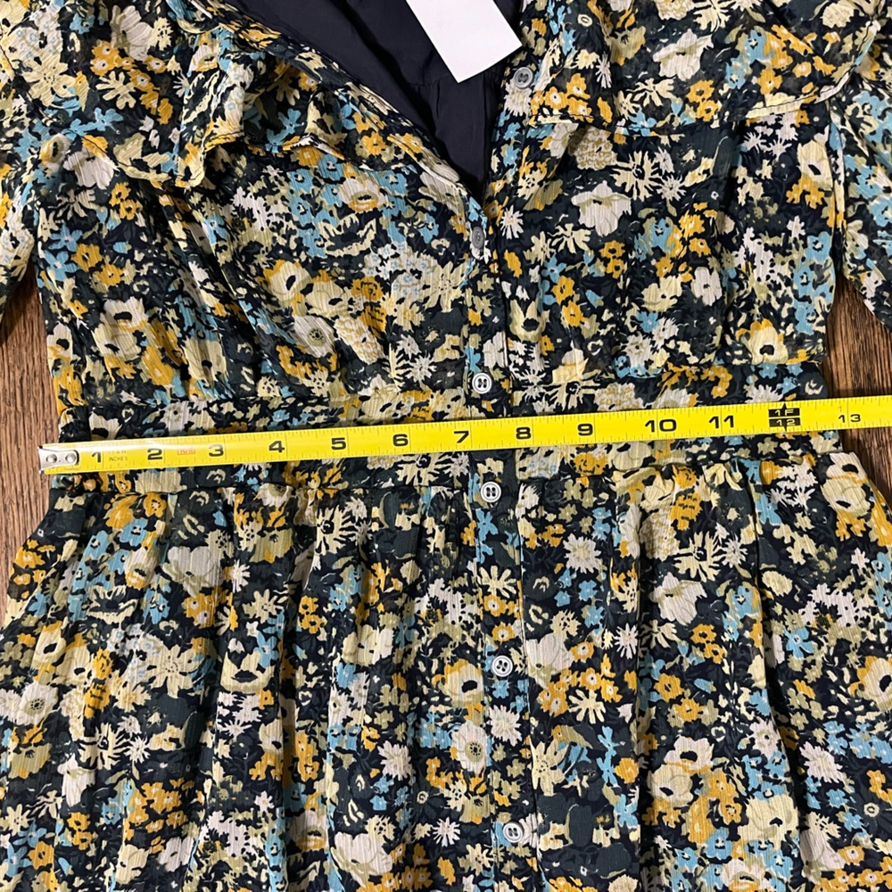 NWT Loft Floral Ruffle Midi Shirtdress - Picture 10 of 11
